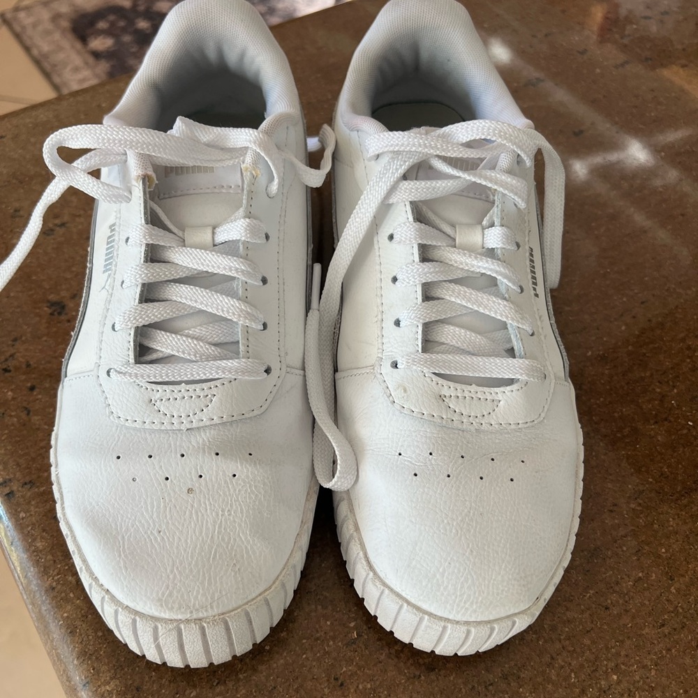 Puma Carina 2.0 White Low-Top  Sneakers Women’s 9.5 - Picture 2 of 14